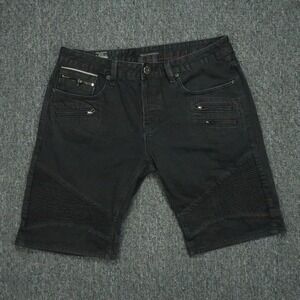 Cult Of Individuality Shorts Mens 36 Black Moto 5 Pocket Zip